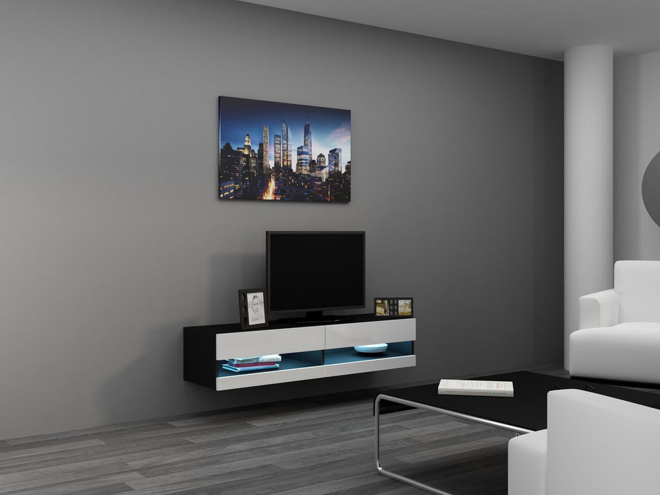 Cama Living room cabinet set VIGO NEW 13 black/white gloss