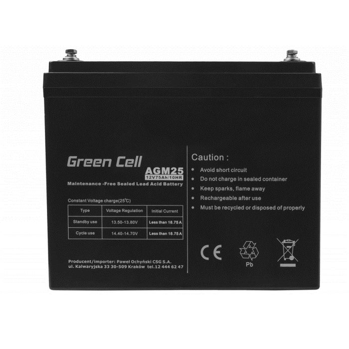 Green Cell AGM25 UPS battery Sealed Lead Acid (VRLA) 12 V 75 Ah
