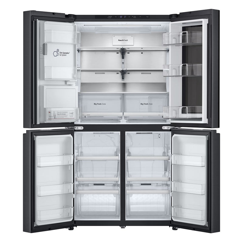 LG InstaView GMG960EVJE side-by-side refrigerator Freestanding 638 L Black