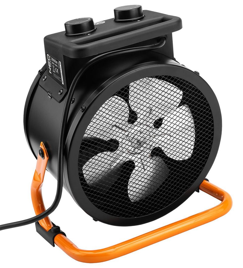 Electric Ceramic PTC Fan Heater NEO TOOLS 90-063 3 kW, Black/Orange