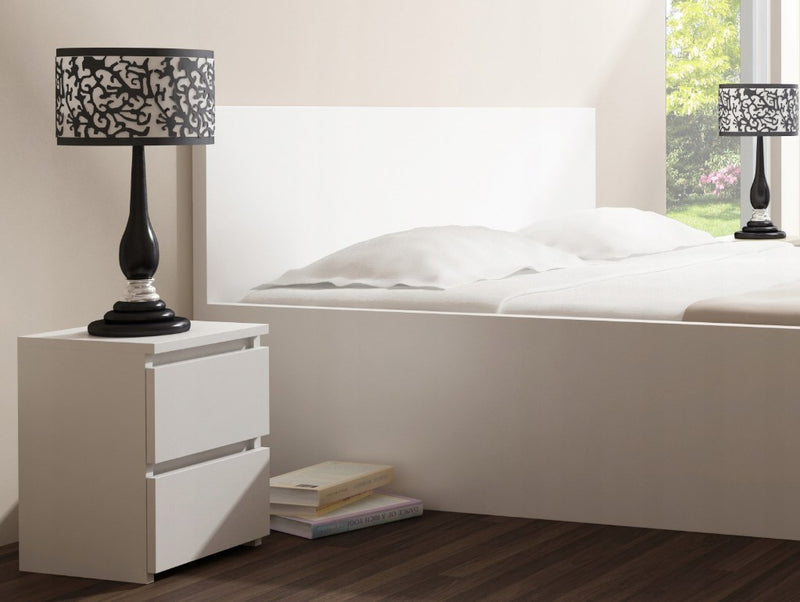 MALWA M2 WHITE BEDSIDE TABLE