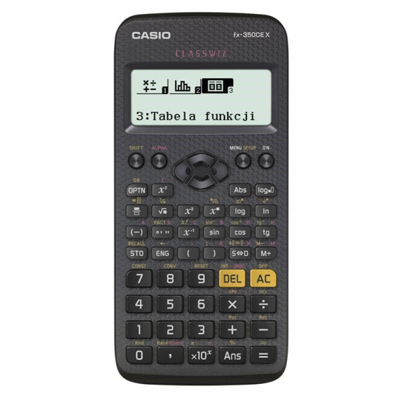 CALCULATRICE SCIENTIFIQUE CASIO FX-350CEX 379 FONCTIONS, 77X166MM, NOIR