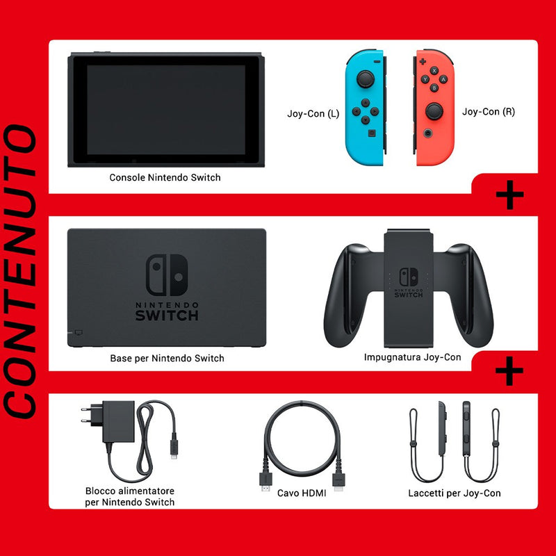 Nintendo Switch portable game console 15.8 cm (6.2") 32 GB Touchscreen Wi-Fi Blue, Grey, Red