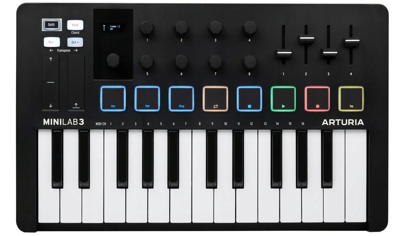 Arturia MiniLab 3 - MIDI control keyboard, black