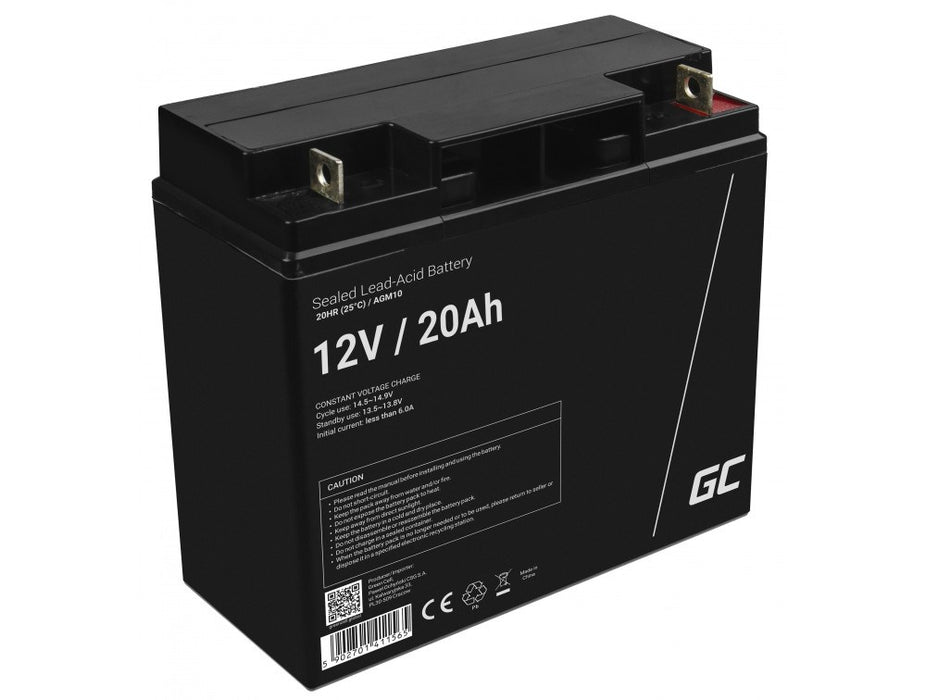 Green Cell AGM10 industrial rechargeable battery Sealed Lead Acid (VRLA) 20000 mAh 12 V