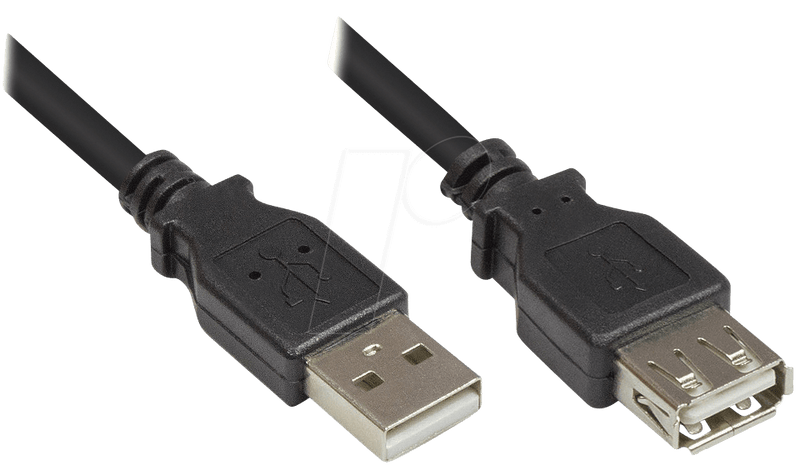 GoodConnections USB-A 2.0 (ST-BU) 1,8m Verlängerungskabel Schwarz