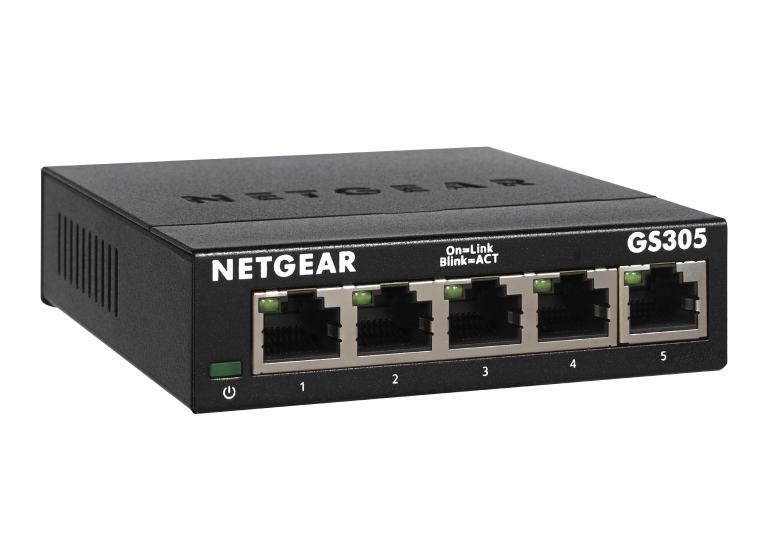 NETGEAR GS305 - V3 - switch - unmanaged - 5 x 10/100/1000 - desktop, wall-mountable