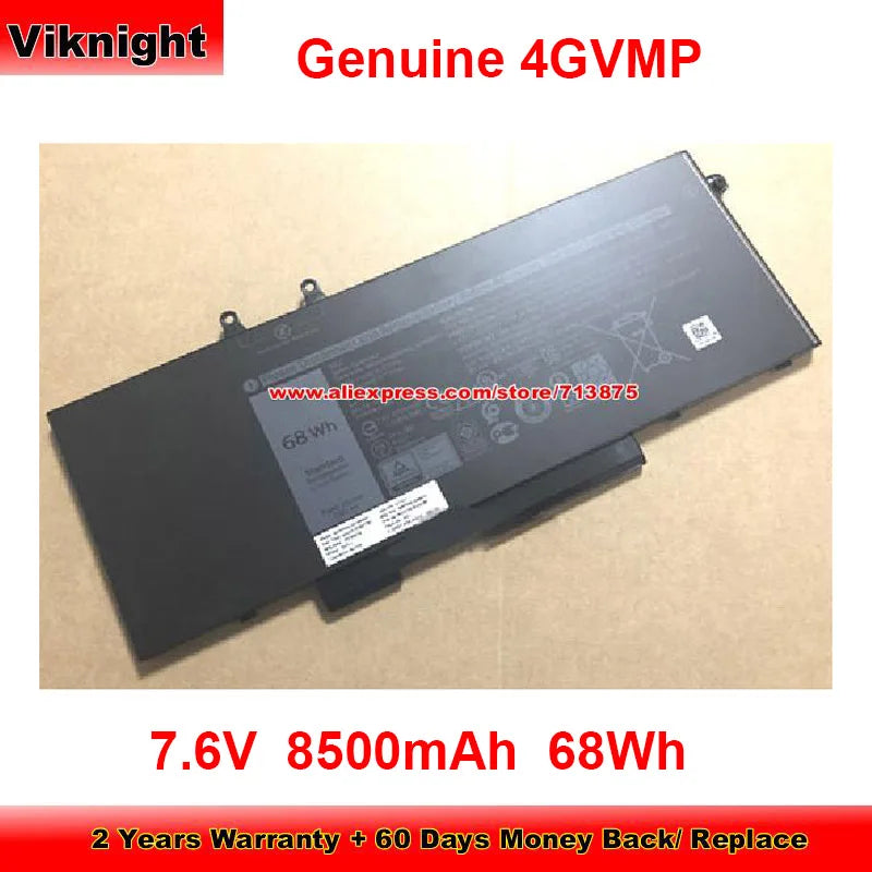 Replacement 4 cell battery for Dell Precision 3540 Latitude 5300 5300 2-in-1 5400 5310 5310 2-in-1 5410 5500 7300 7310 7400 7400 2-in-1 7410 9410 2-in