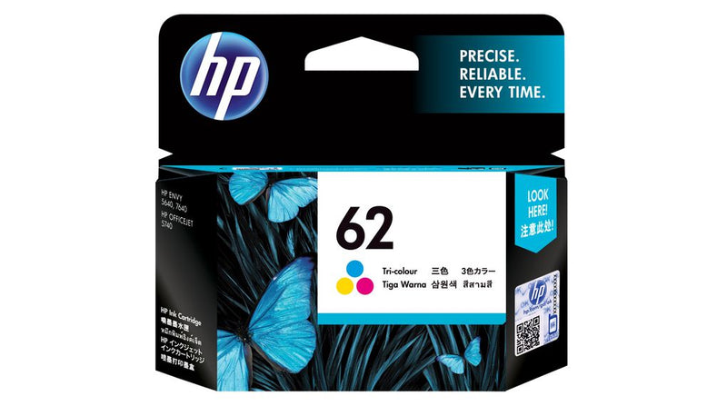 HP 62 - C2P06AE - Tricolour Tricolour- - Ink cartridge - For Envy 5640, 5644, 5646, 5660, 7640, Officejet 5740, 5742, 8040 with Neat