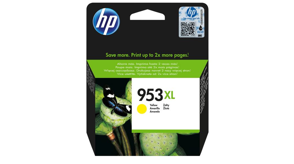 HP 953XL - 18 ml - High Yield - yellow - original - hanging box - ink cartridge - for Officejet Pro 77XX, 82XX, 87XX