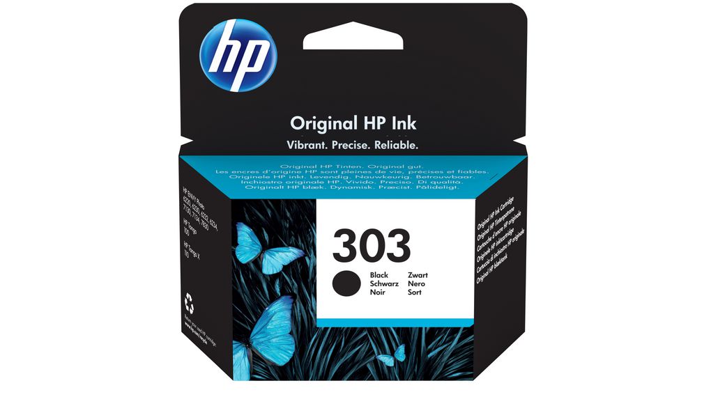HP 303 - 4 ml - black - original - ink cartridge - for ENVY Photo 62XX, Photo 71XX, Photo 78XX, ENVY Inspire 72XX, 79XX