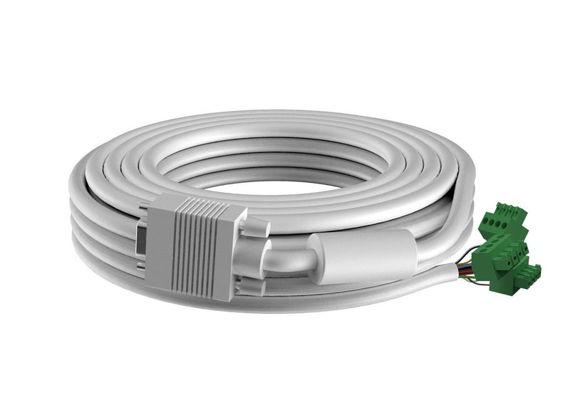 5 m Modular AV faceplate cable - pre-terminated Techconnect VGA cable - Ferrite core - phoenix (m) to VGA (m) - 28 awg - outer diameter 8 mm - white