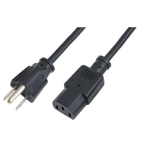 to IEC C13, black, 1.8 m