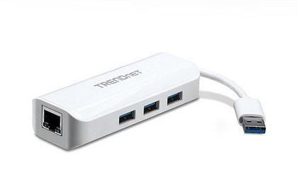 TRENDnet TU3-ETGH3 USB 3.0 zu Gigabit Adapter + USB Hub