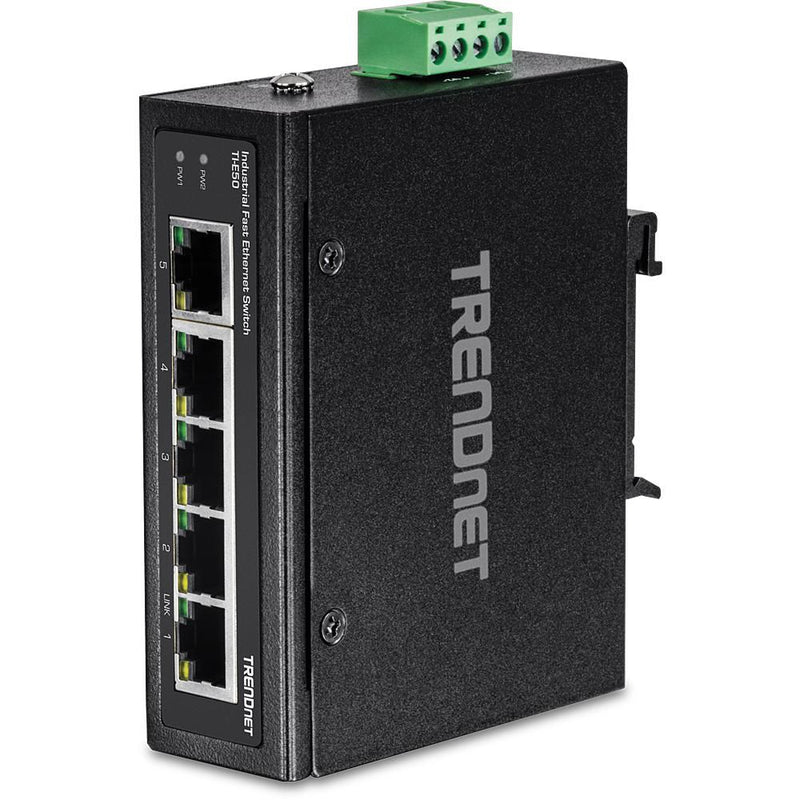 TRENDnet TI-E50 Industrial Fast Ethernet DIN-Rail Switch 5-Port