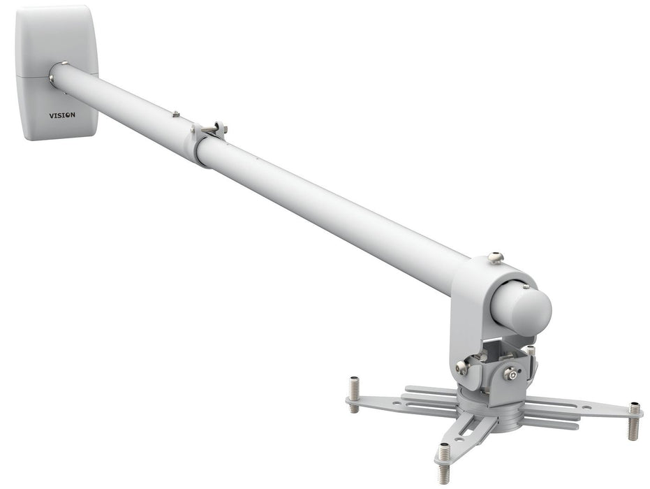 Universal projector wall mount - telescopic boom with length 930 to 1530 mm from wall to middle of projector - projector can be mounted at any point a