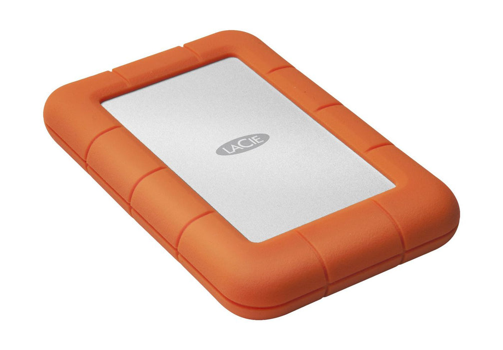 LaCie Rugged Mini - Hard drive - 4 TB - external (portable) - USB 3.0 - 5400 rpm - 256-bit AES - with Seagate Rescue Data Recovery