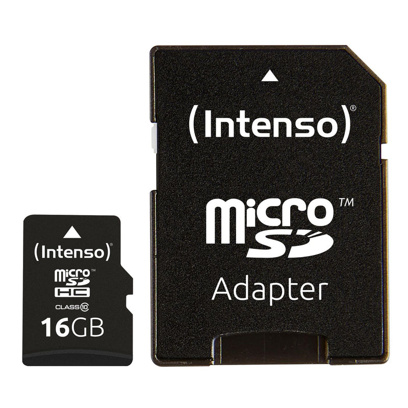 CARD 16GB Intenso MicroSDHC 20MB/s +Adapter