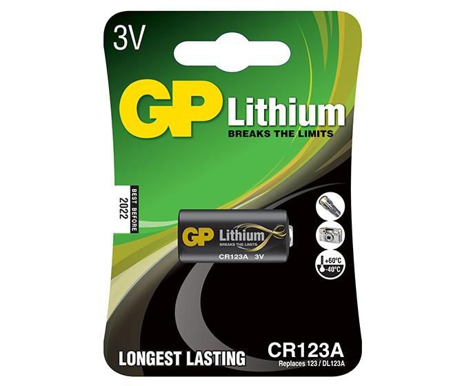 Lithium CR123A, Single-use