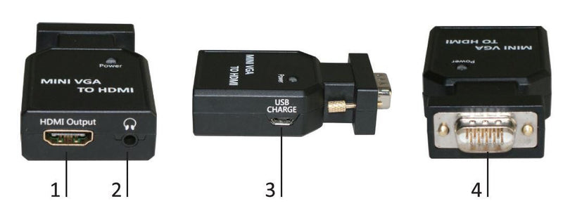 Mini VGA housing