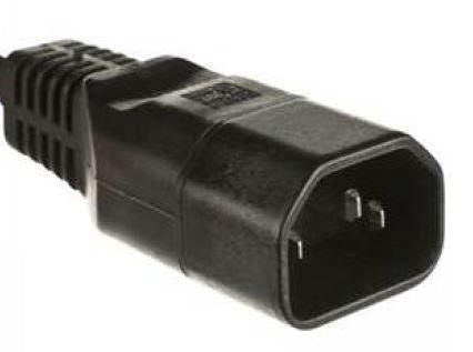 C14 Socket, Straight, Black