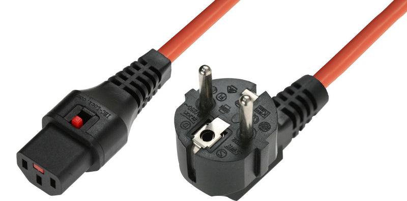 (angled) - C13 IEC Lock black