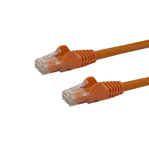Startech 50cm CAT6 Ethernet Cable, 10 Gigabit Snagless RJ45 650MHz 100W PoE Patch Cord, CAT 6 10GbE UTP Network Cable w/Strain Relief, Orange, Wiring