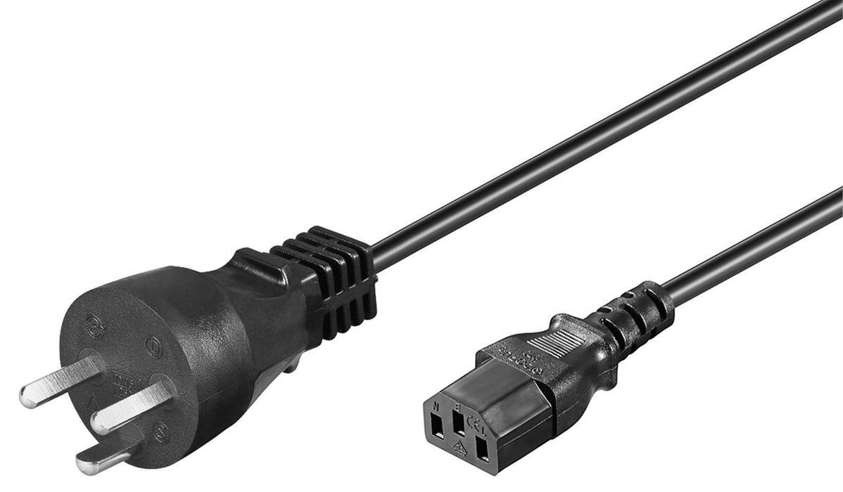 Danish power plug, black