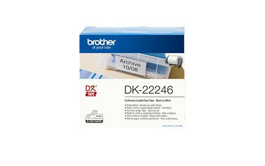 Label Roll - Black on White,
