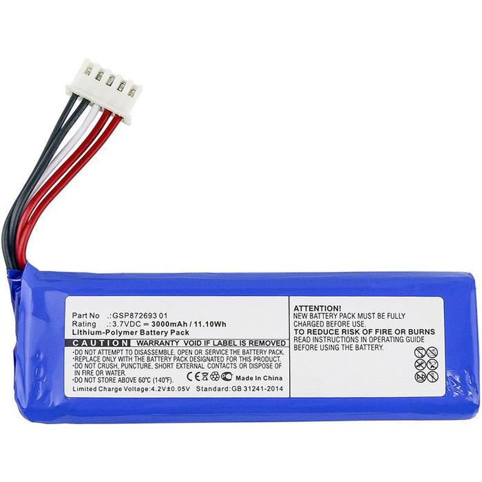 3000mAh Blue for Jbl Speaker