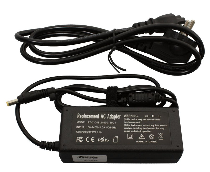 36W 24V 1.5A Plug:4.8*1.7