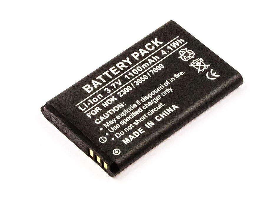 3.7V 1100mAh Black, Nokia 4Wh