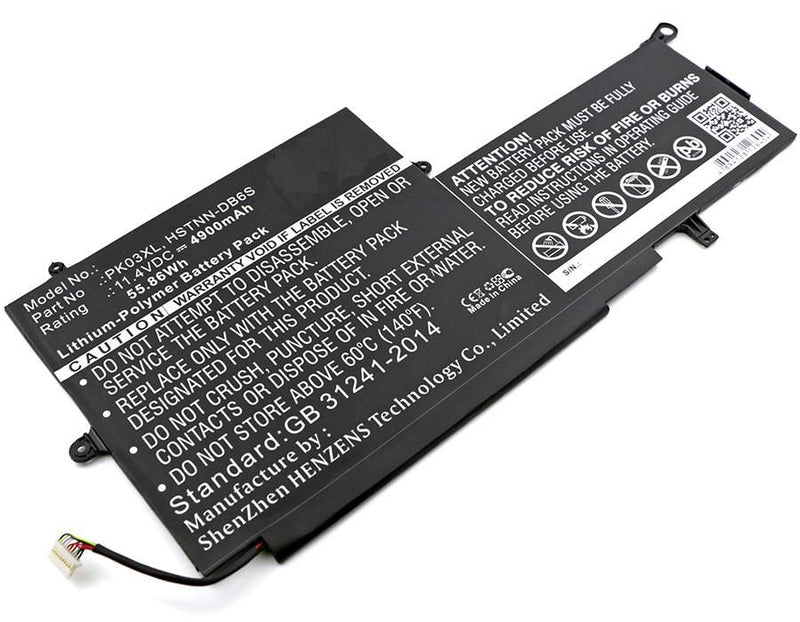 11,4V 4800mAh 56Wh 3 cellules