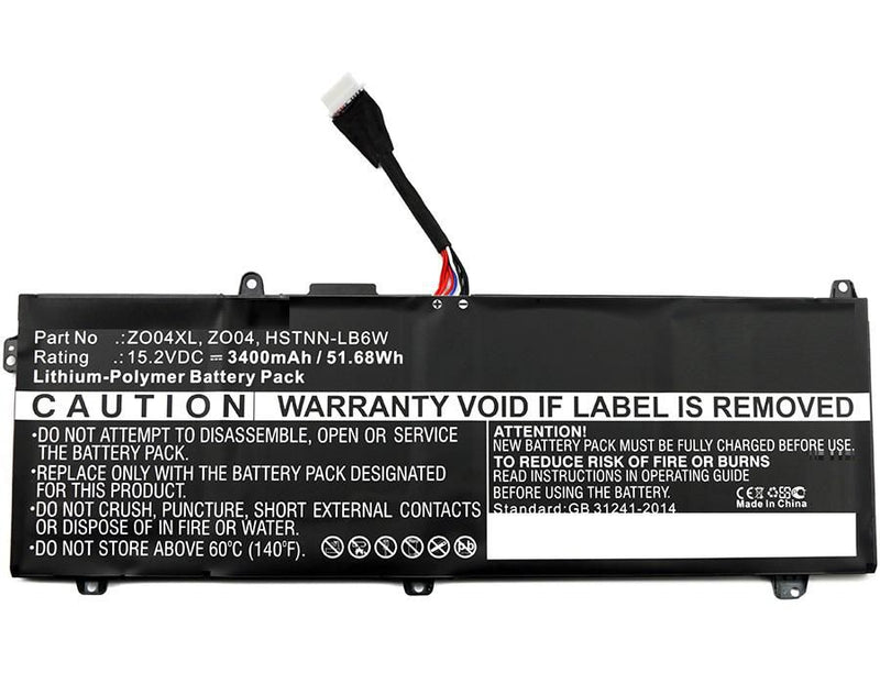 15.2V 3400mAh 52Wh Li-Pol