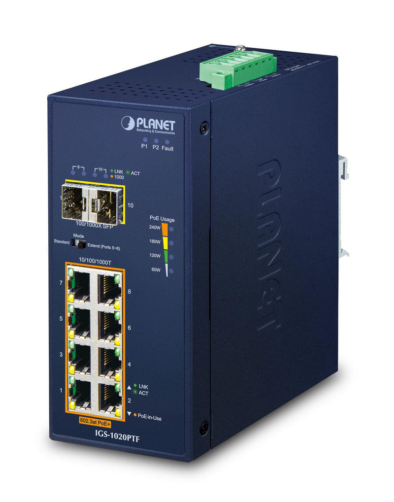 802.3at PoE + 2-Port 100/1000X