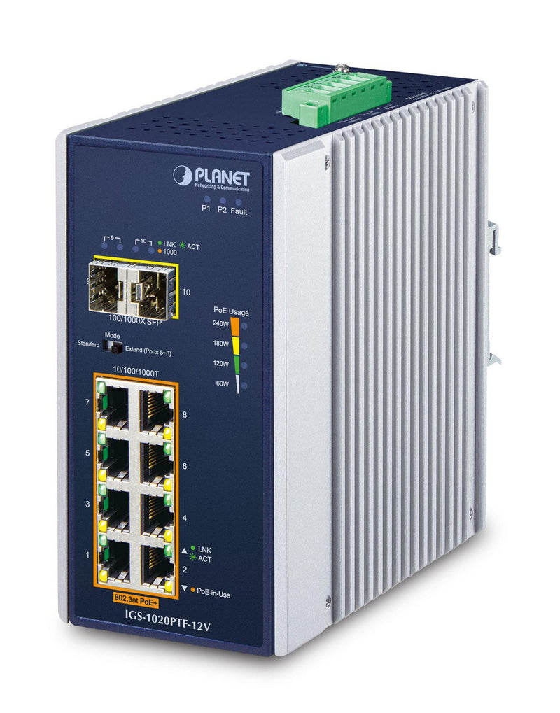 802.3at PoE + 2-Port 100/1000X