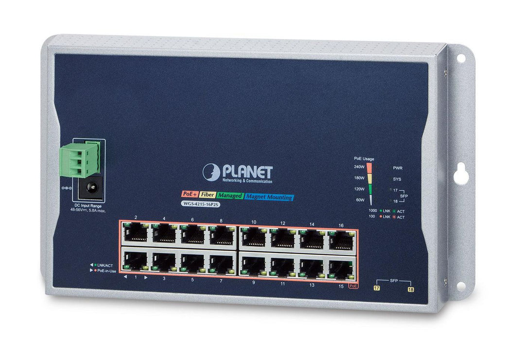 802.3at PoE + 2-Port 100/1000X