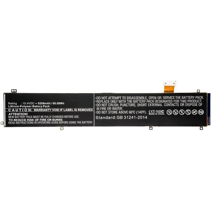 80.08Wh 15.4V 5200mAh 80Wh