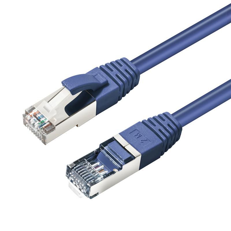 "CAT6A S/FTP 2m Blue LSZH"