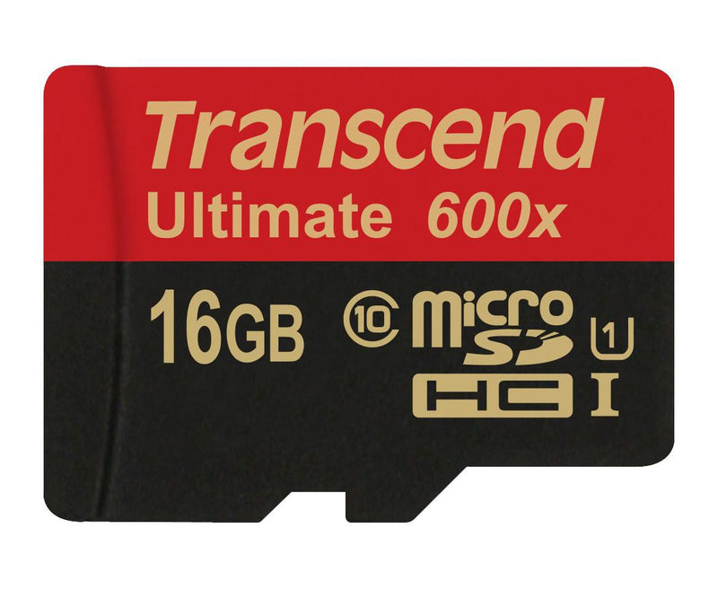 CARD microSD Card 16GB Transcend SDHC UHS1 600x w/Adap.