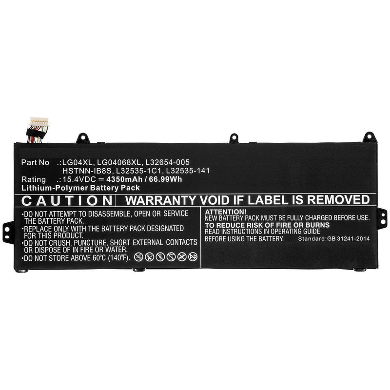 15.4V 4350mAh 66.99Wh Li-Pol