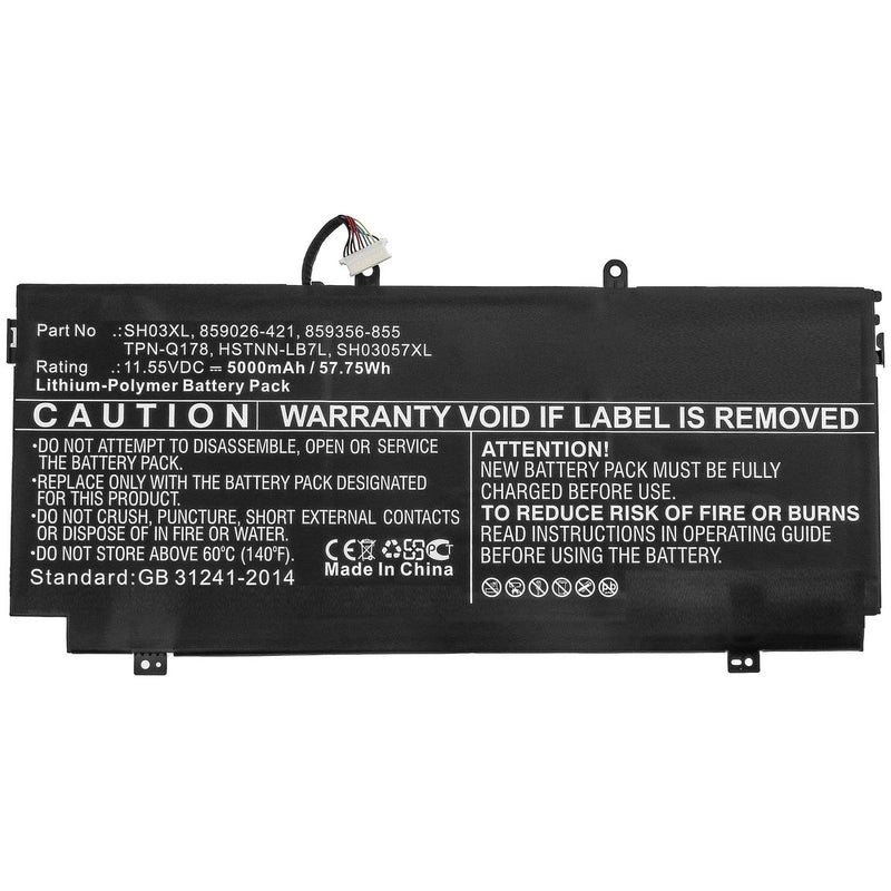 11.55V 4900mAh 57.75Wh Li-Pol