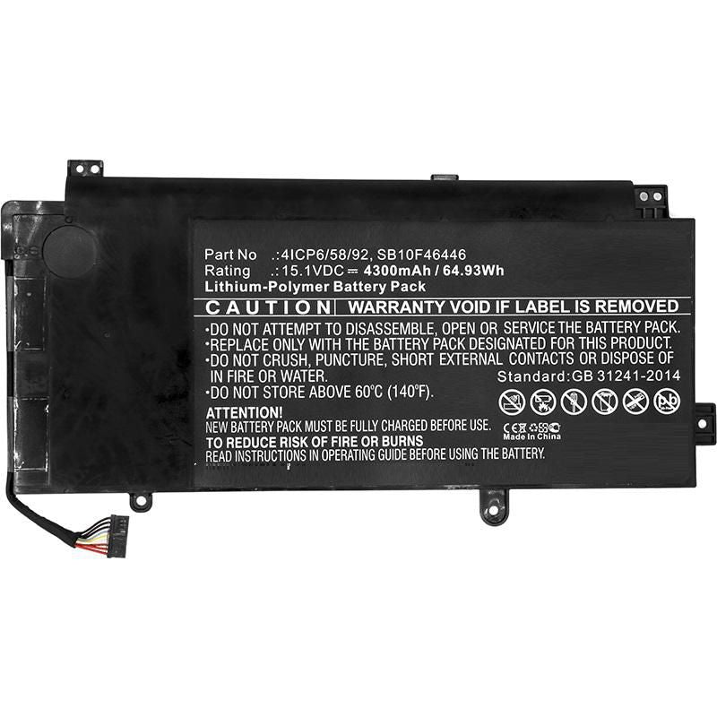 32.56Wh 7.4V 4400mAh 34Wh
