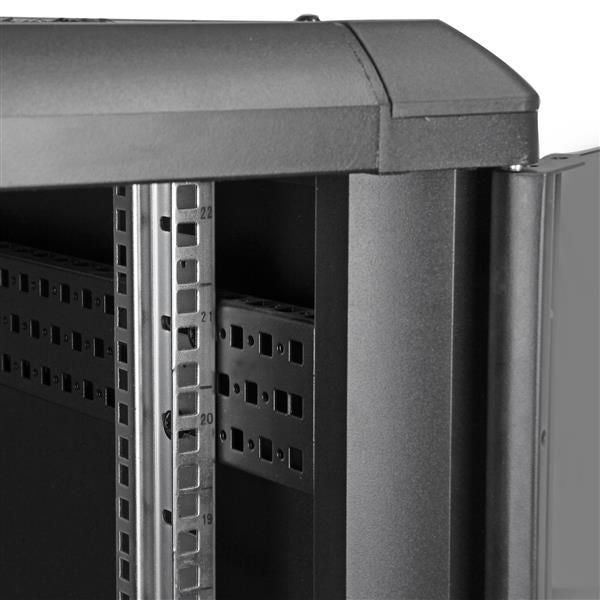 StarTech.com 22U Server Rack Cabinet with secure locking door - 4 Post Adjustable Depth (5.5" to 28.7") - 1768 lb capacity - 19 inch Portable Network