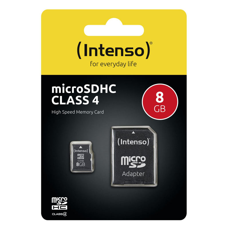 CARD 8GB Intenso MicroSDHC 21MB/s +Adapter
