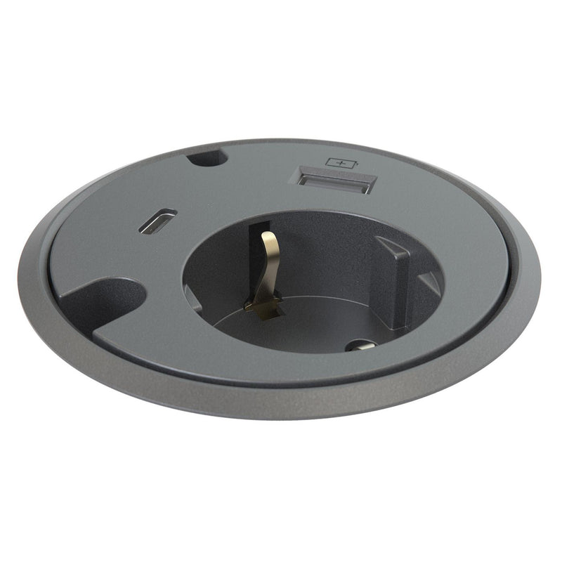 1 USB/C port 2 Feed-throughs,