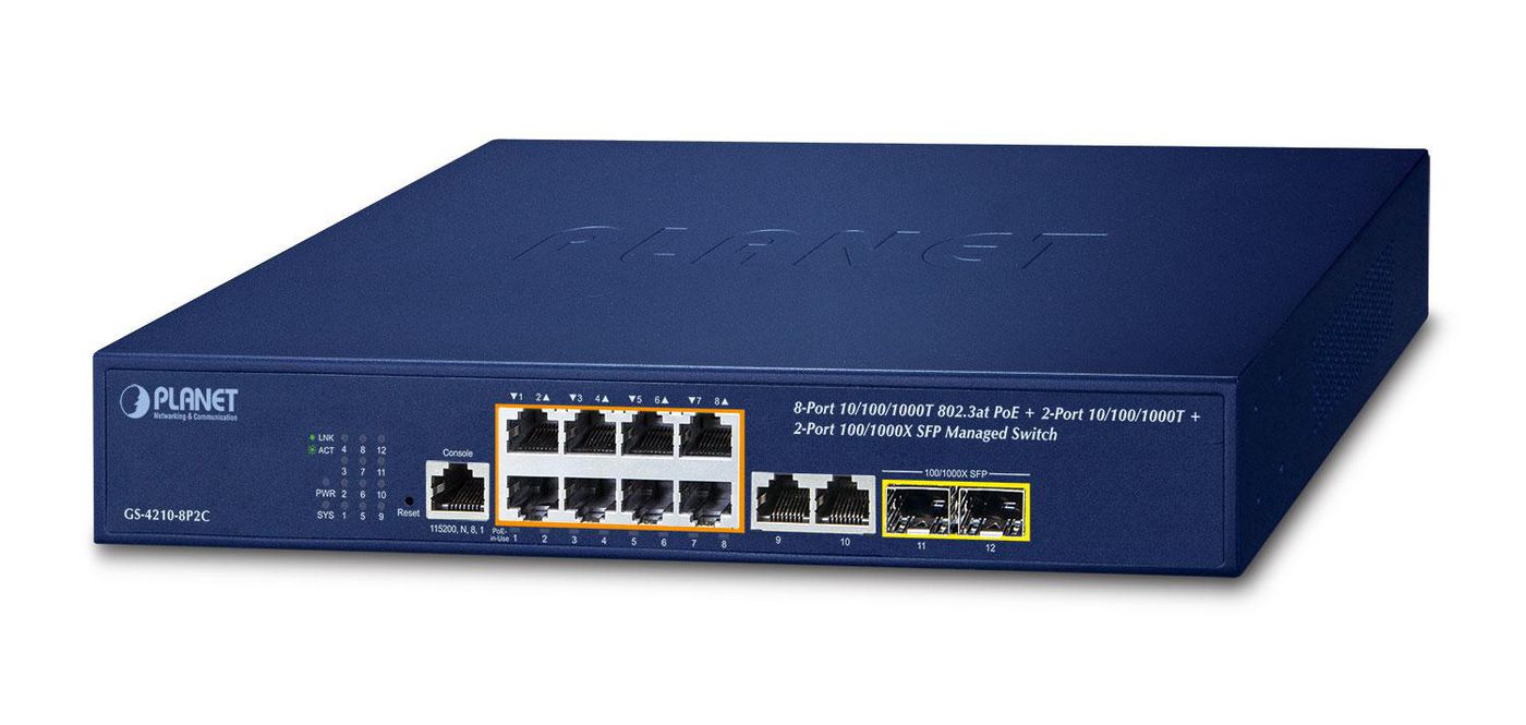 802.3at POE+ Gigabit Ethernet
