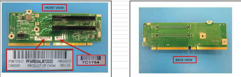 board for HPE servers RISER
