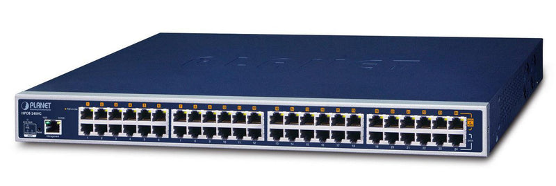 Planet HPOE-2400G 24-Port 802.3at 30w Managed Gigabit High Power over Ethernet Injector Hub (full power - 720W, intelligent PoE with PD alive check/schedule man