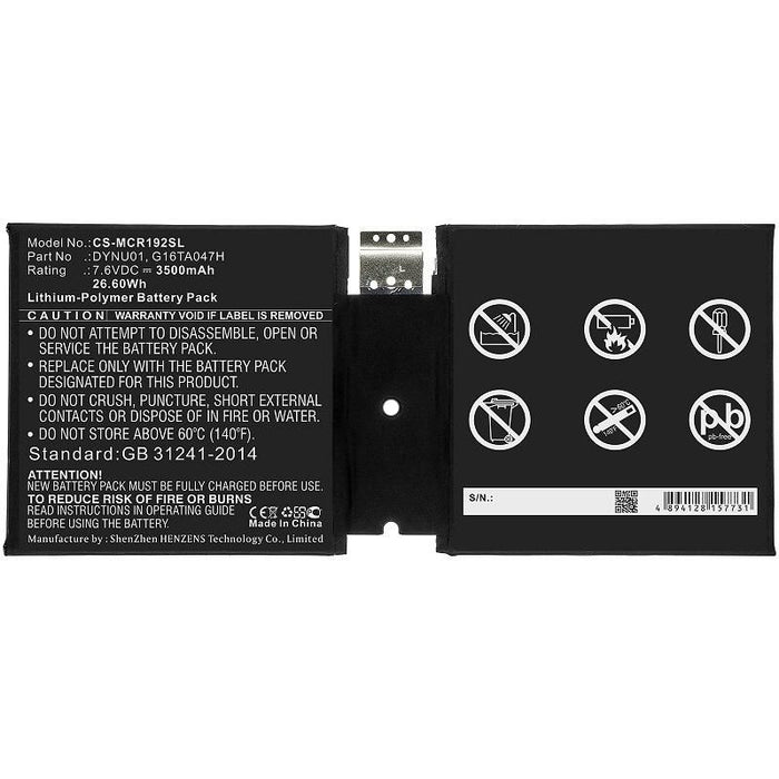 3500mAh Black for Microsoft